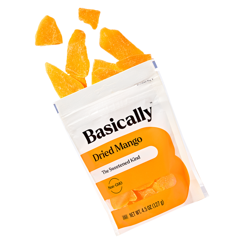Basically, Dried Sweetened Mango 4.5oz