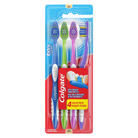 Colgate Extra Clean Toothbrush 4ct