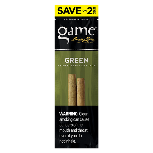 Game Green Foil Fresh Cigarillos 2ct