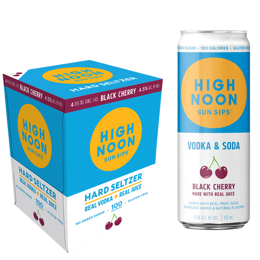 High Noon Black Cherry Vodka Hard Seltzer 4pk 12oz Cans 4.5% ABV