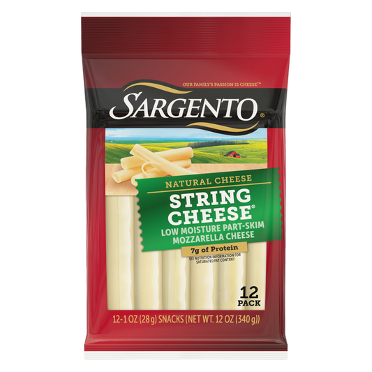 Sargento Part-Skim Mozzarella String Cheese - 12ct/12oz