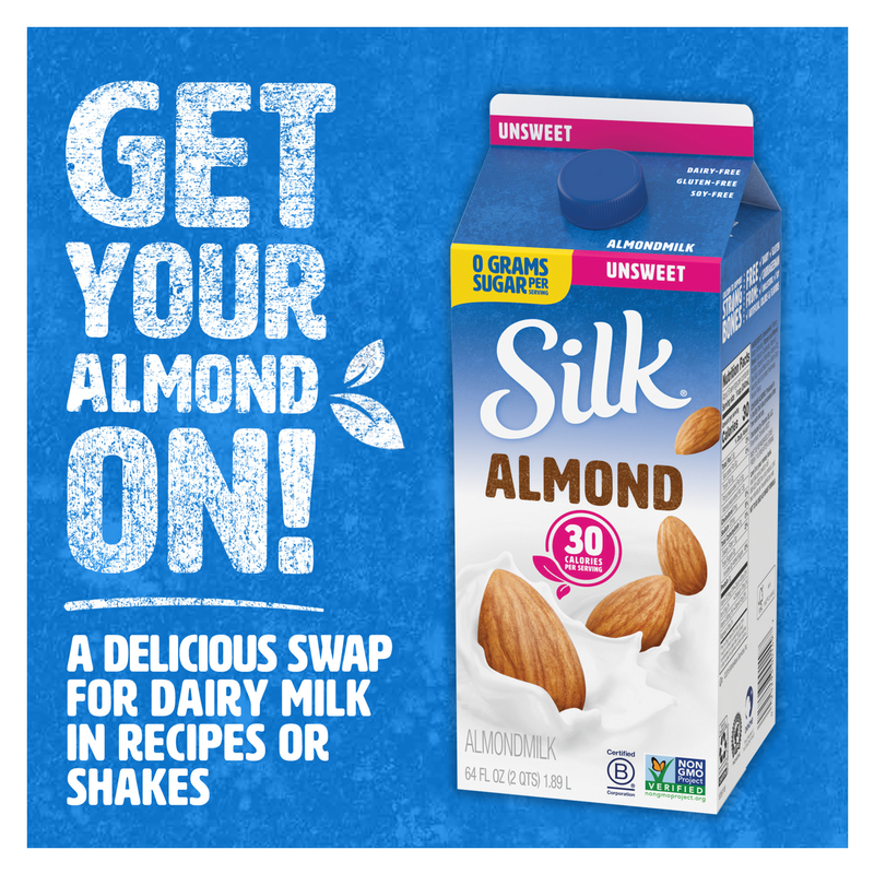 Silk Unsweetened Almond Milk 1/2 Gallon