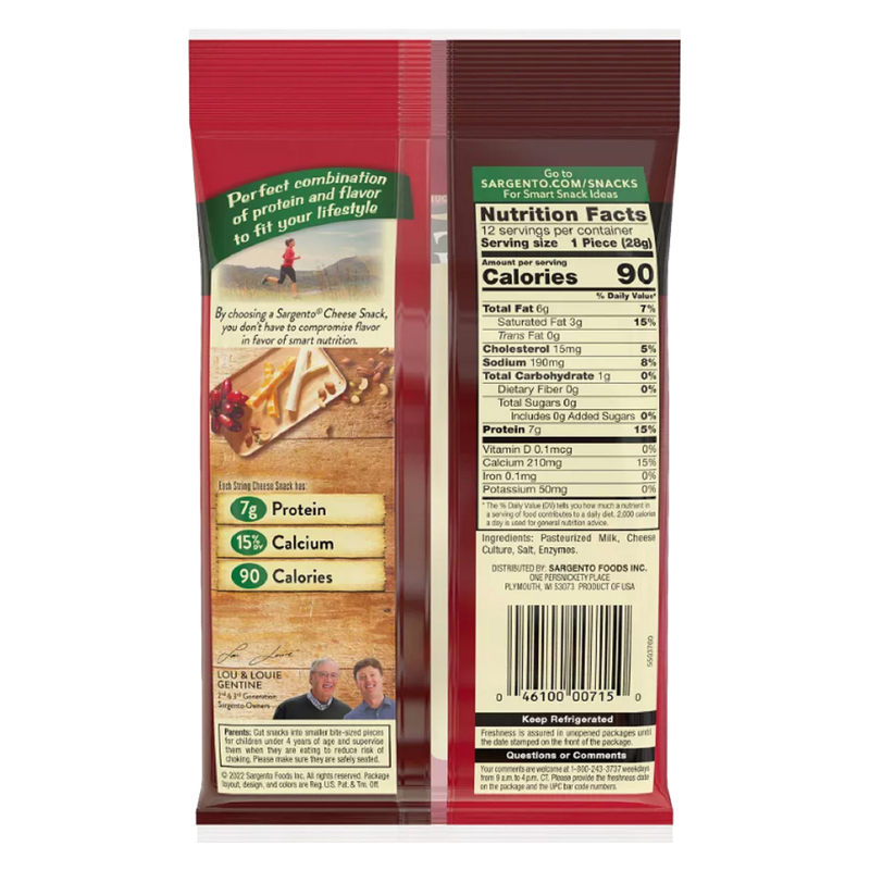 Sargento Part-Skim Mozzarella String Cheese - 12ct/12oz