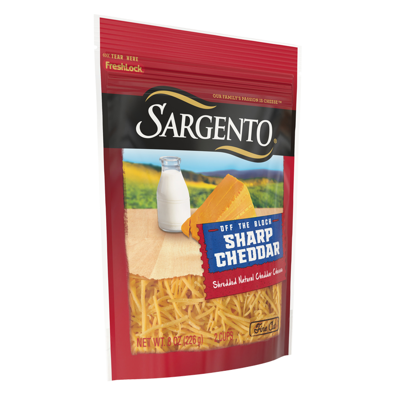 Sargento Natural Finely Shredded Sharp Cheddar Cheese - 8oz