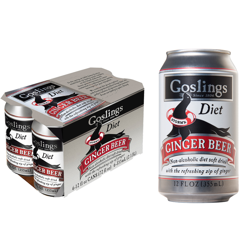 Goslings Diet Stormy Ginger Beer  12oz 6pk Can