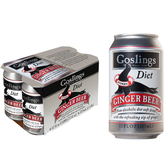 Goslings Diet Stormy Ginger Beer  12oz 6pk Can