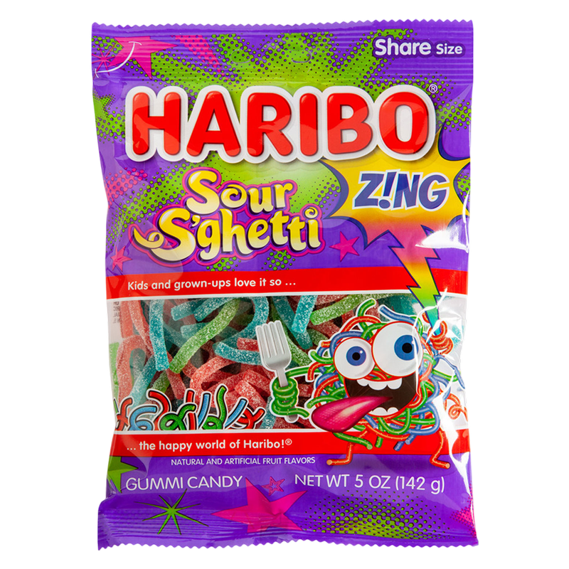 Haribo Sour S'ghetti Gummi Candy 5oz