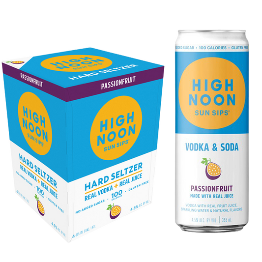 High Noon Passionfruit Vodka Hard Seltzer 4pk 12oz Can 4.5% ABV