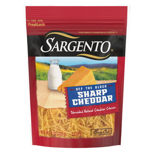 Sargento Natural Finely Shredded Sharp Cheddar Cheese - 8oz