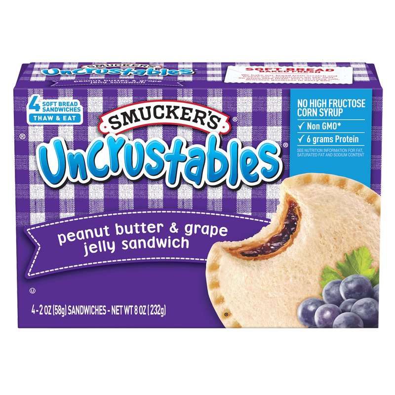 Smucker's Frozen Uncrustables PB & Grape Jelly Sandwich 4ct