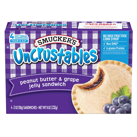 Smucker's Frozen Uncrustables PB & Grape Jelly Sandwich 4ct