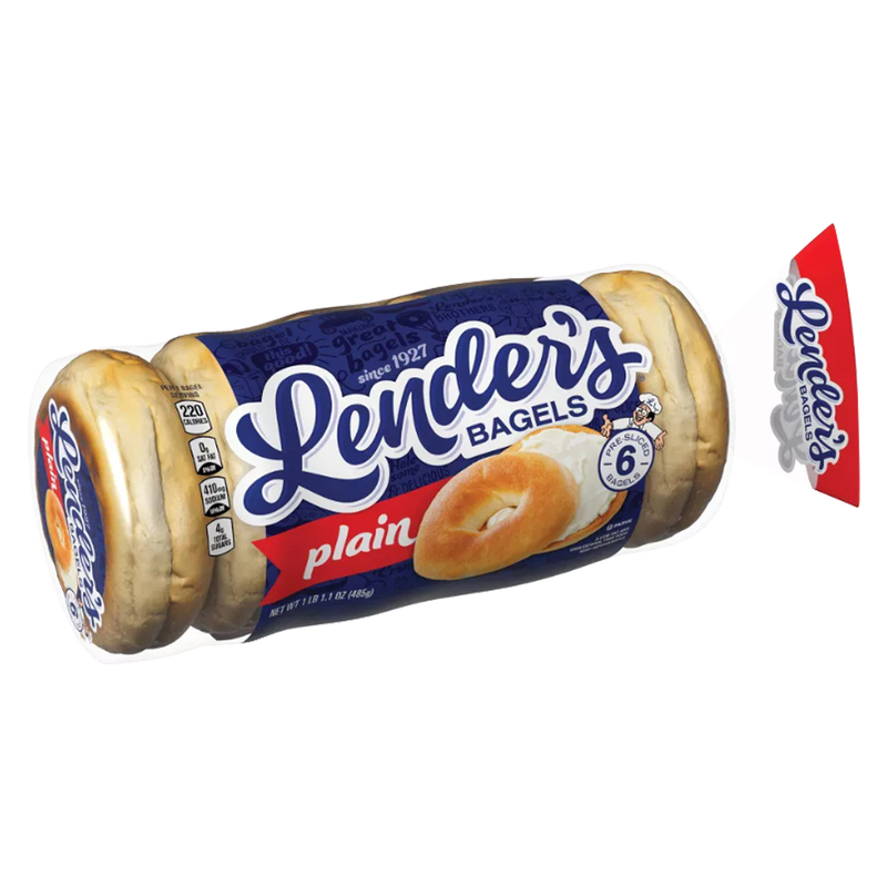 Lender's Pre-sliced Plain Bagels - 6ct/17.1oz