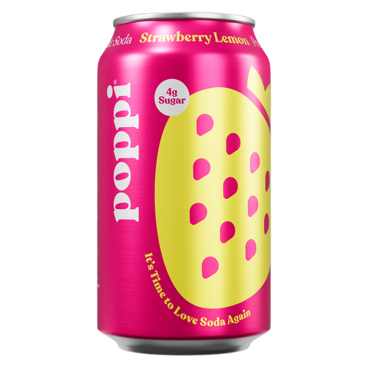 Poppi Prebiotic Soda Strawberry Lemon 12oz Can