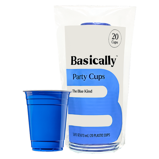 Basically, 20ct Blue Party Cups