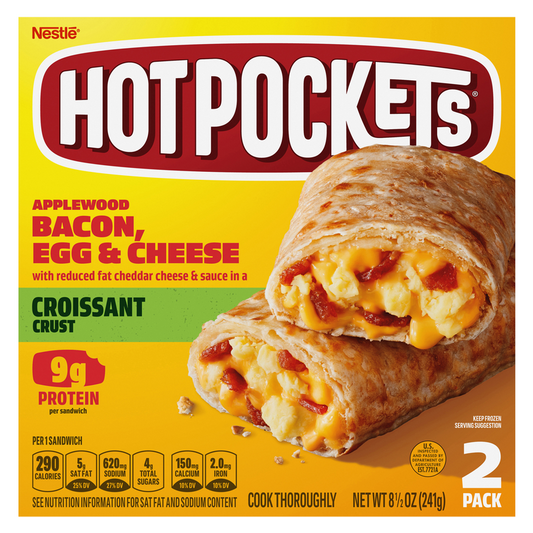 Hot Pockets Frozen Croissant Crust Applewood Bacon, Egg & Cheese 2ct 9oz