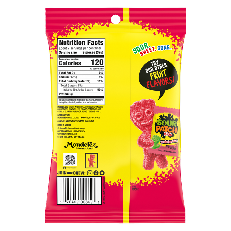 Sour Patch Kids Strawberry Soft & Chewy Candy 8oz