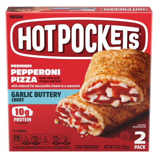 Hot Pockets Frozen Garlic Buttery Crust Pepperoni Pizza 2ct 9oz