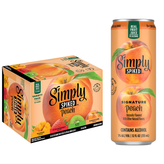 Simply Spiked Peach Variety Pack  12pk 12oz Can 5% ABV