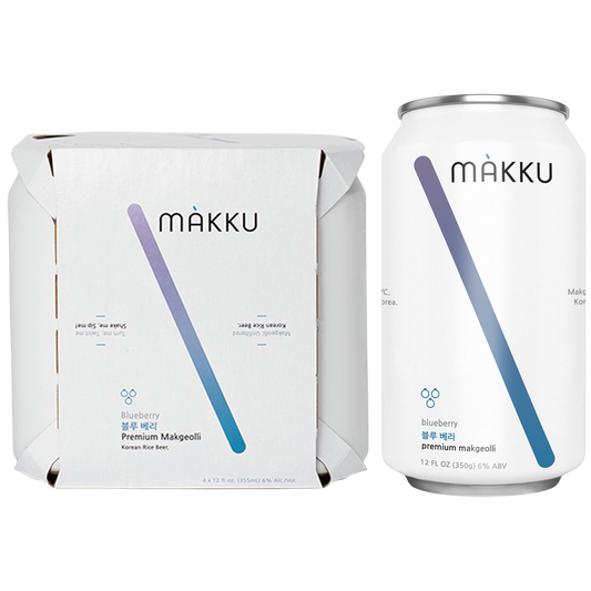 Makku Blueberry Rice Beer 4pk 12oz Can 6.0% ABV