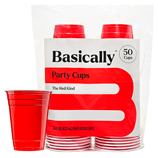 Basically, 50ct Red Party Cups