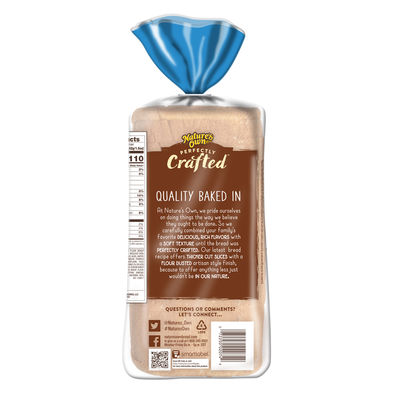 Nature's Own Perfectly Crafted White Bread - 22oz