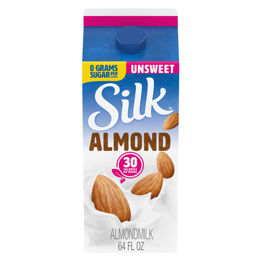 Silk Unsweetened Almond Milk 1/2 Gallon