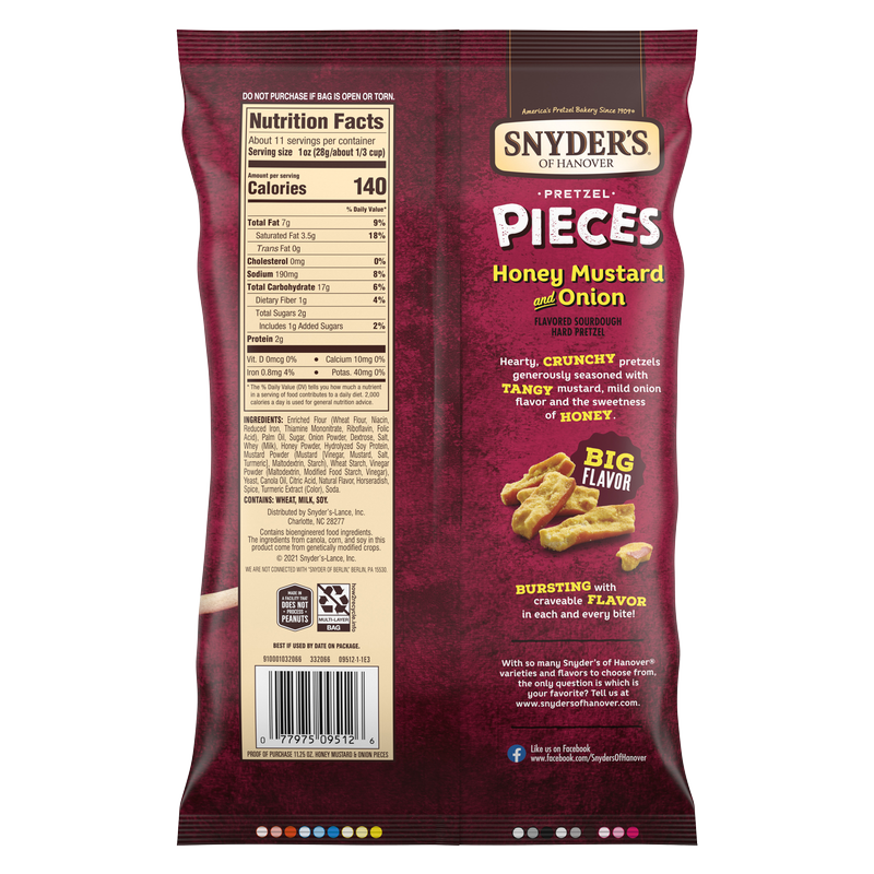 Snyder's Honey Mustard & Onion Pretzel Pieces 11.25oz