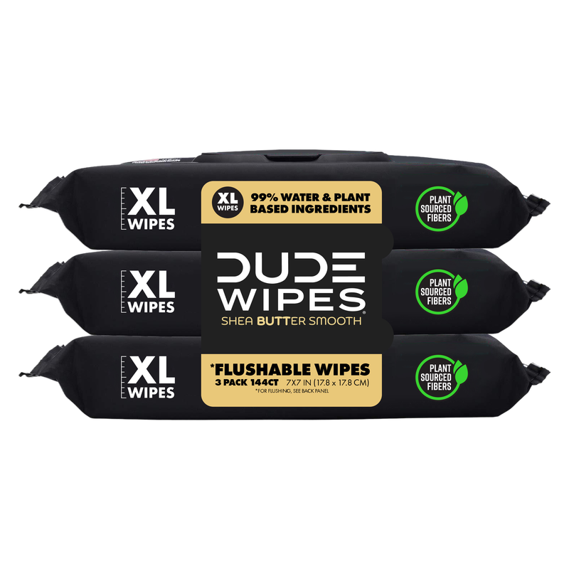 DUDE WIPES 48ct Dispenser Pack, Shea Butter 3 Pack