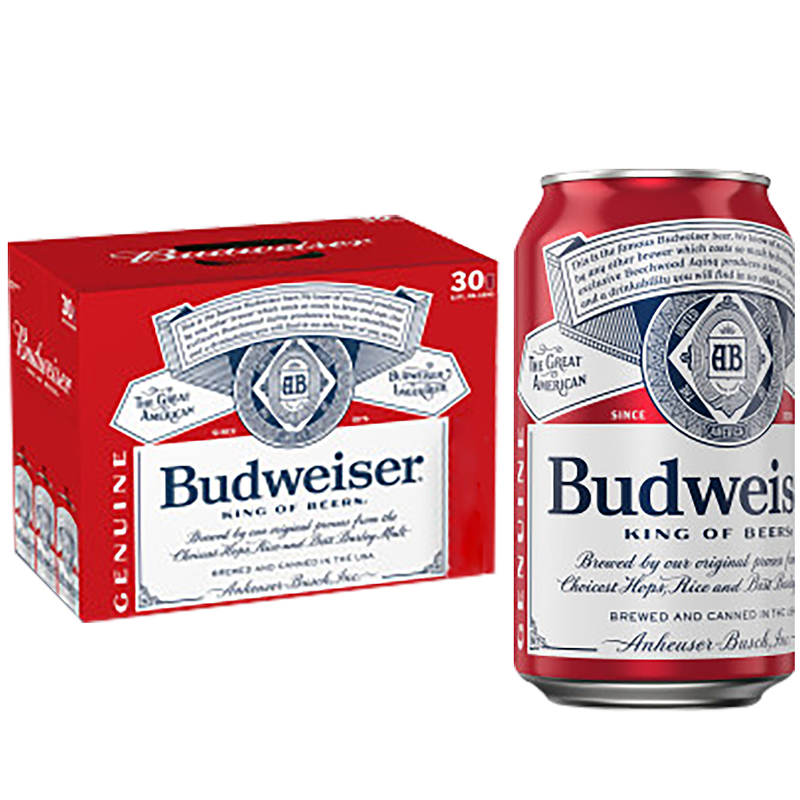 Budweiser 30pk 12oz Can 5.0% ABV