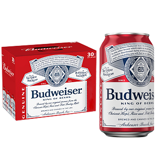 Budweiser 30pk 12oz Can 5.0% ABV