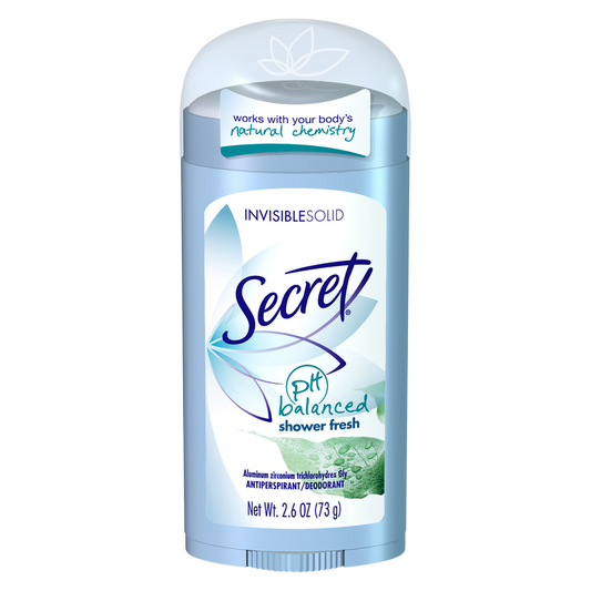 Secret Antiperspirant Deodorant Invisible Solid Shower Fresh 2.6oz