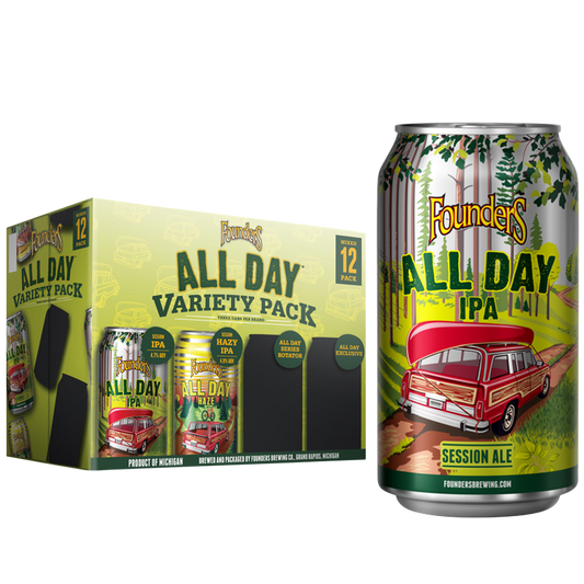 Founders All Day IPA Variety Pack 12pk 12oz Can 4.9% ABV