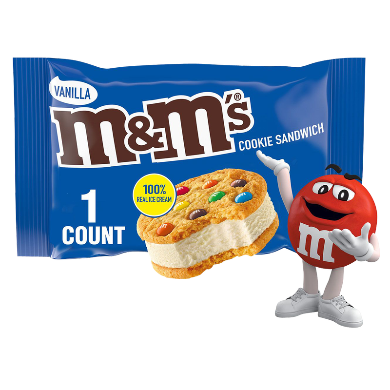 M&M's Vanilla Ice Cream Cookie Sandwich 1ct