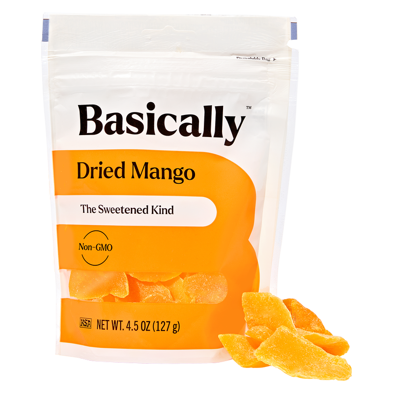 Basically, Dried Sweetened Mango 4.5oz